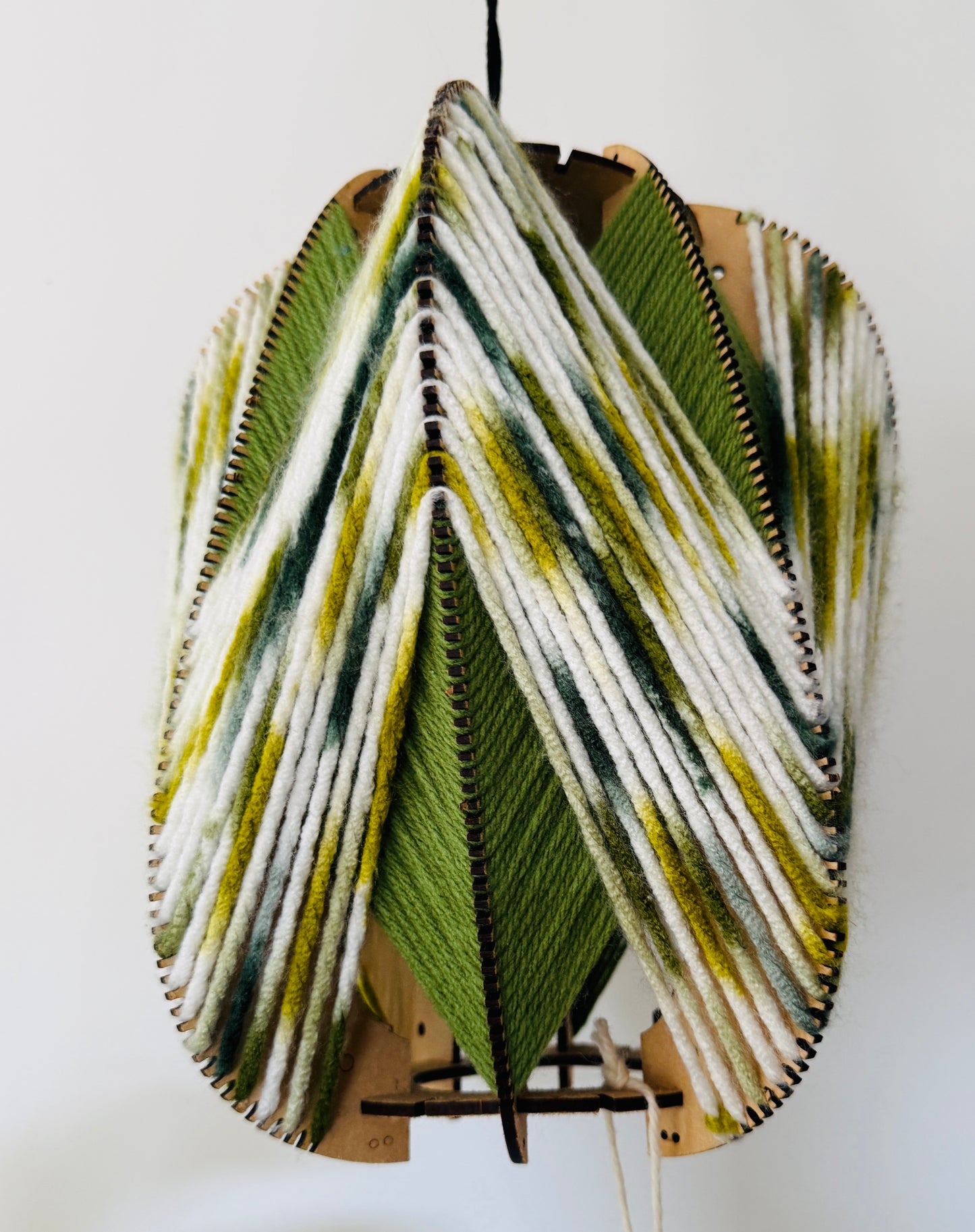 50 Shades of Green & Creamy White Lampshade