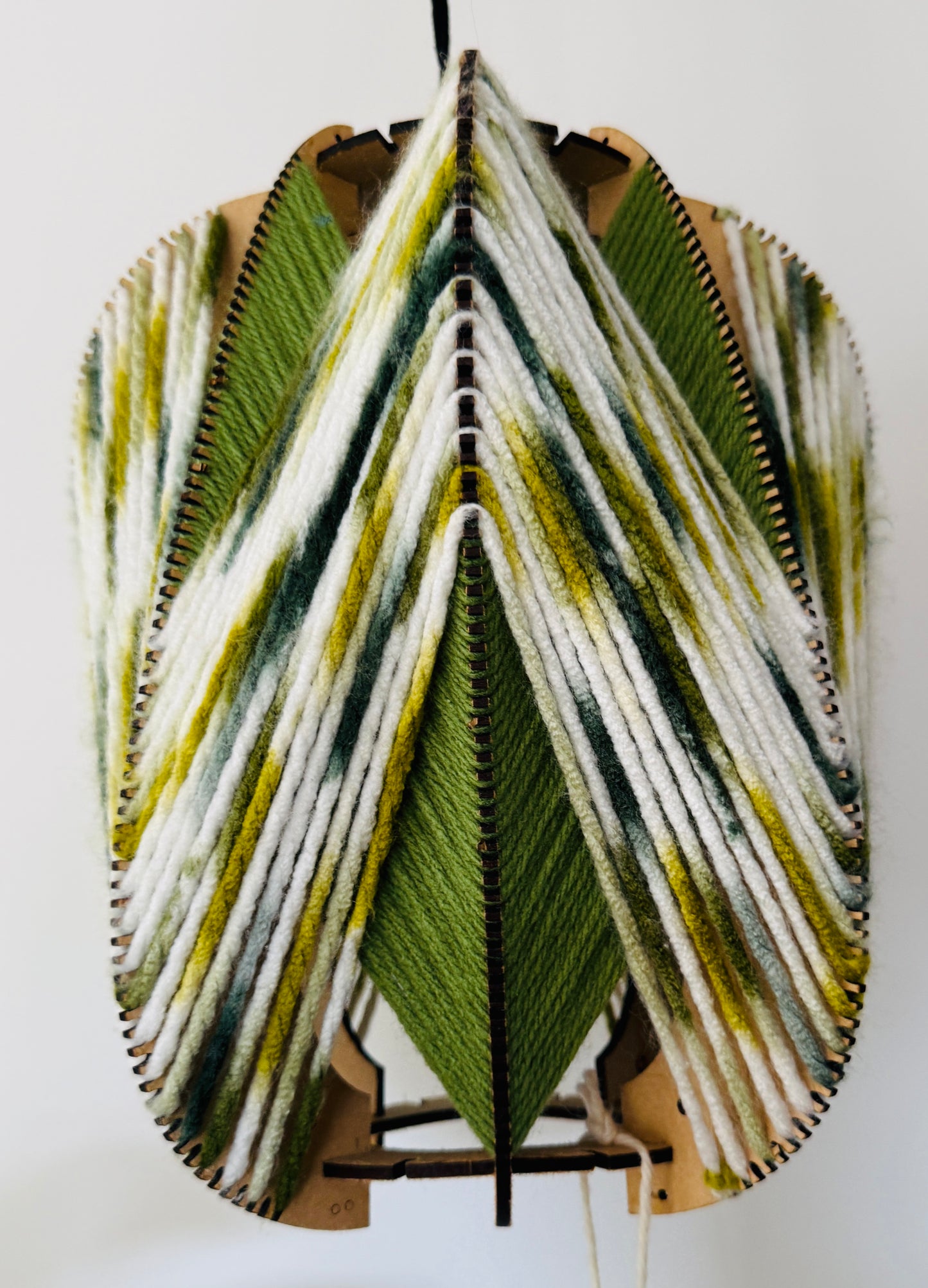 50 Shades of Green & Creamy White Lampshade