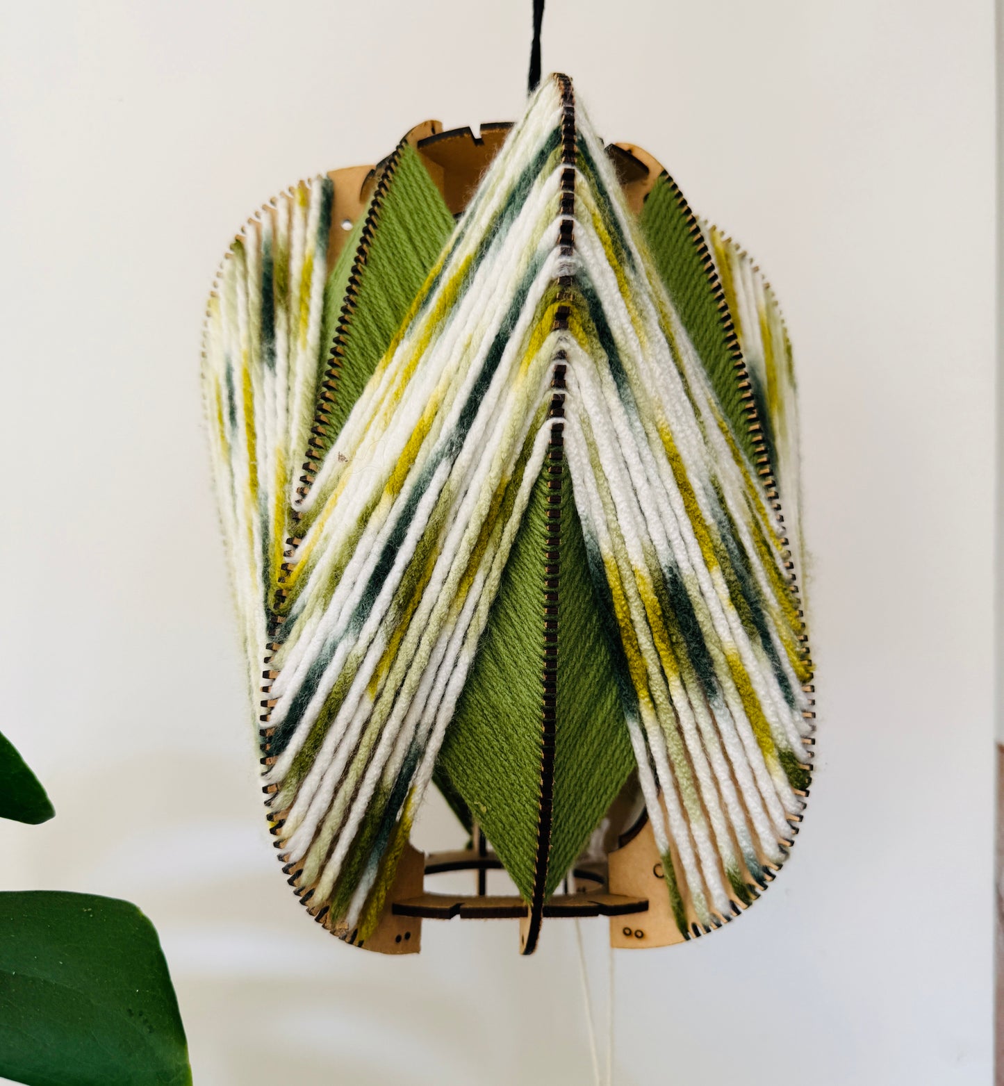 50 Shades of Green & Creamy White Lampshade