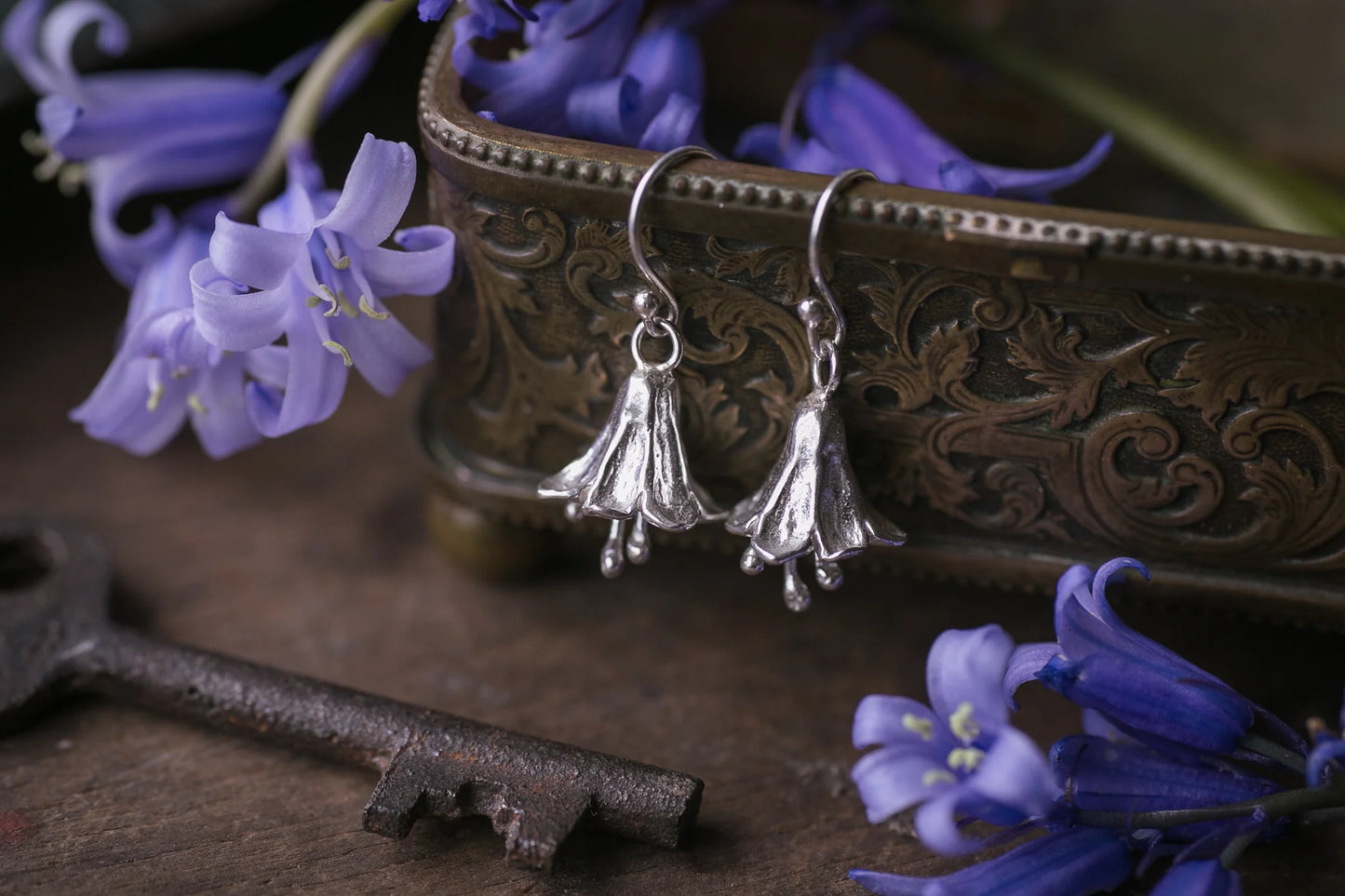 Sterling silver Bluebell earrings