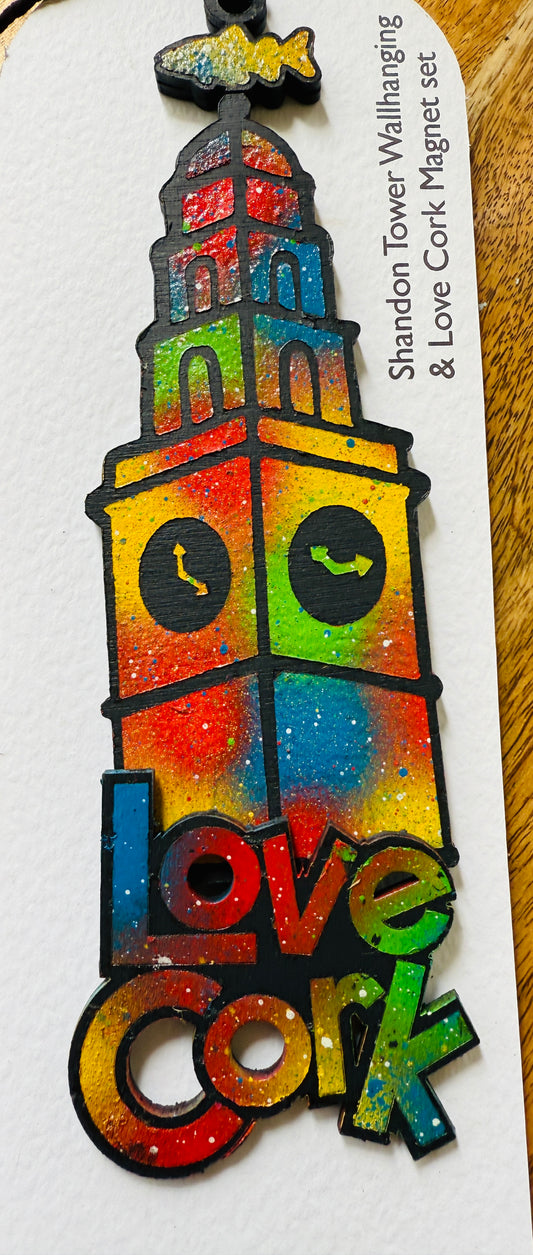 Shandon Wall Hanging with Love Cork Magnet set