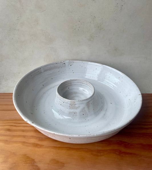 Handmade Ceramic Chip & Dip Bowl