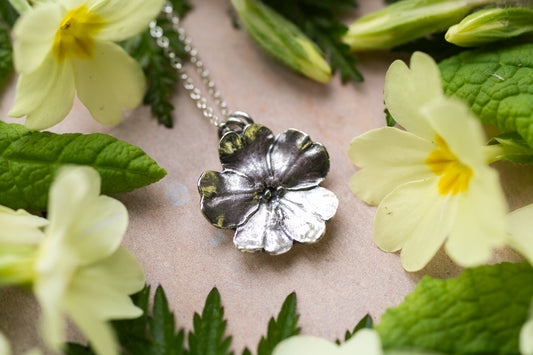 Sterling silver Primrose pendant