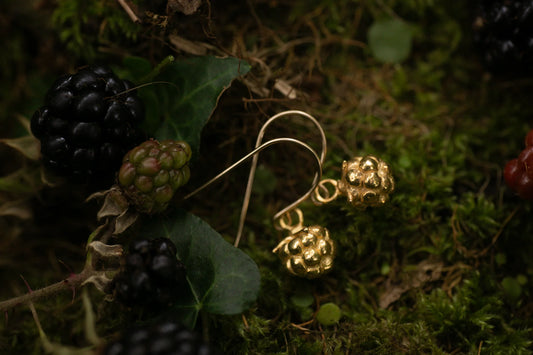 Gold Vermeil Blackberry earrings
