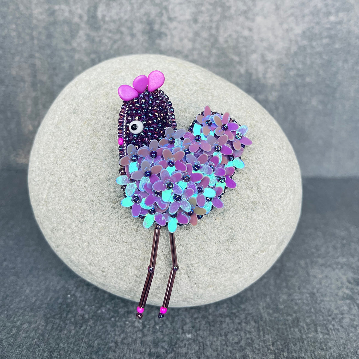 Violet Flower Chickie Magnet