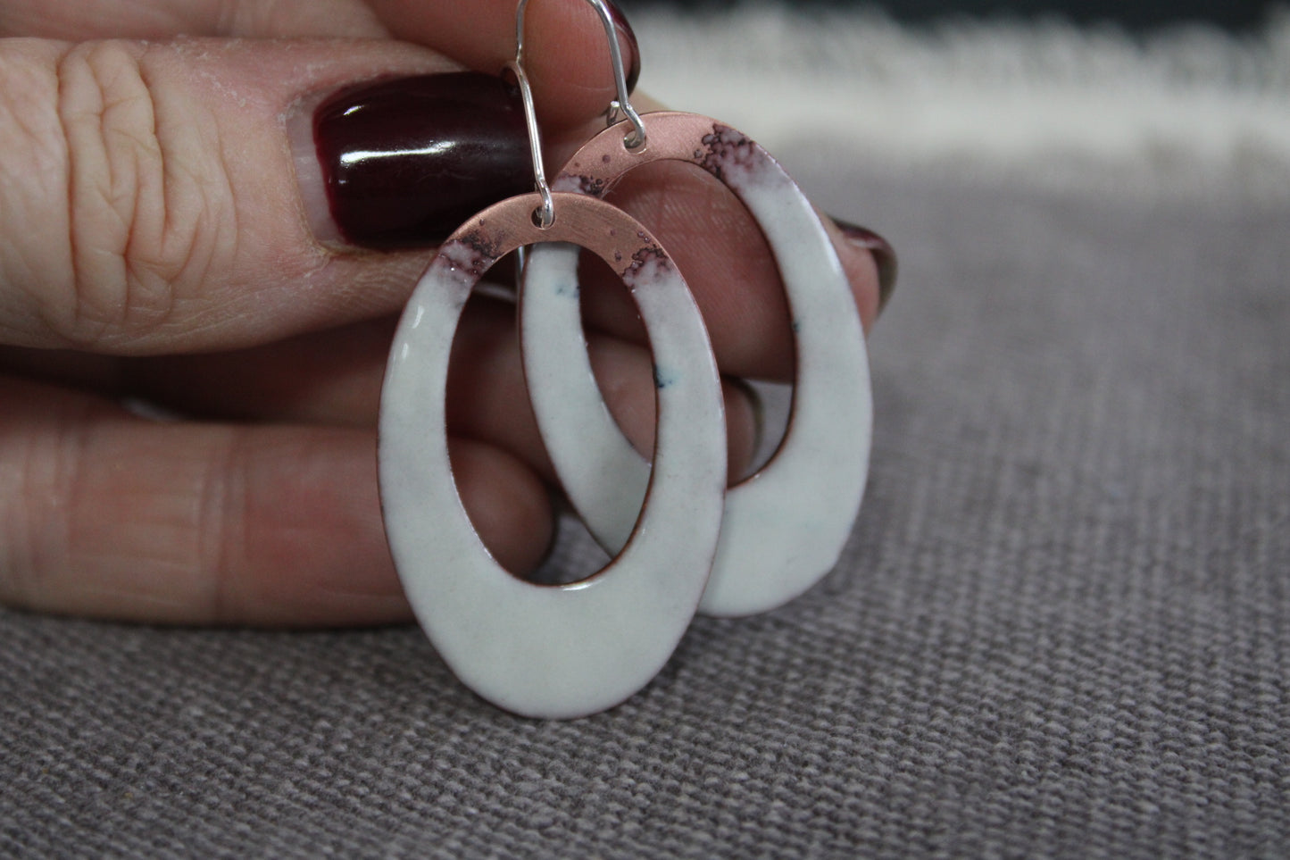 Ivory Hoops Earrings