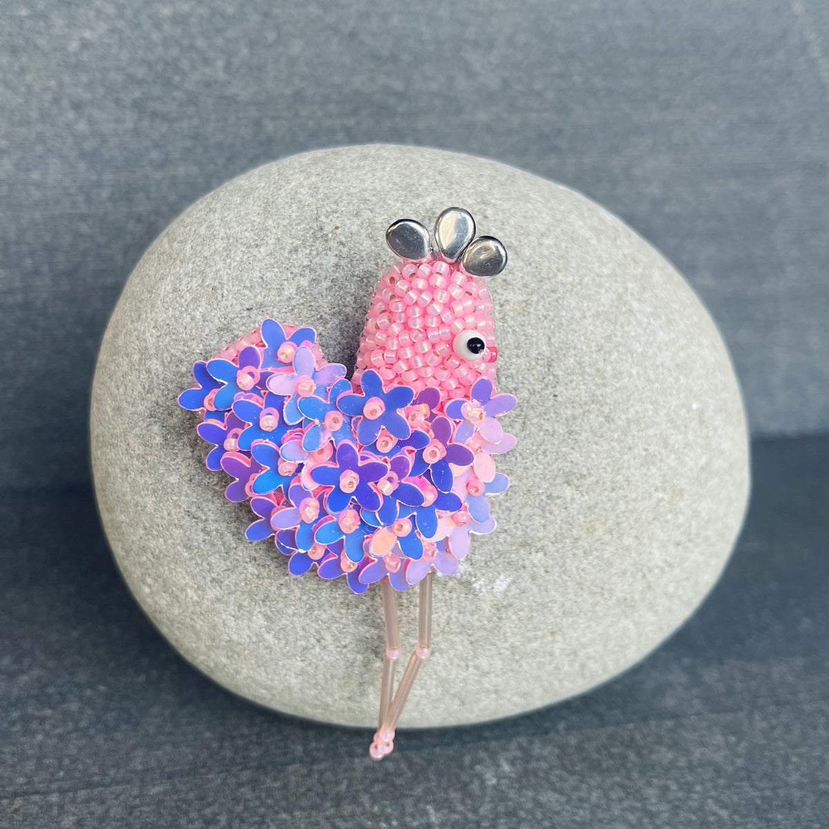 Iridescent Pink Flower Chickie Magnet