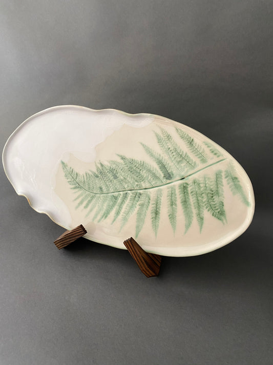 Ceramic fern platter