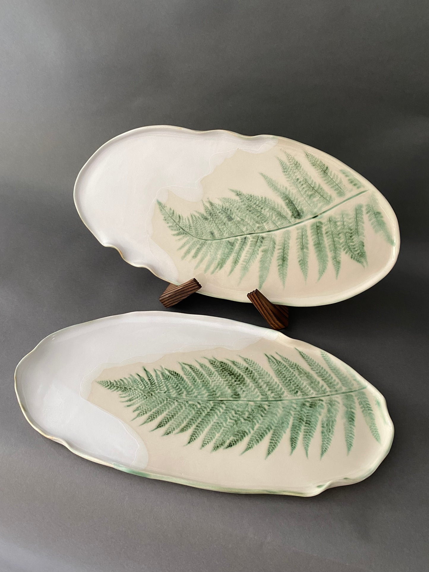 Ceramic fern platter