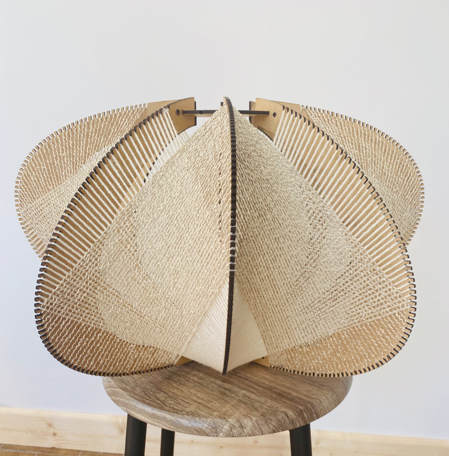 Ivory & Cream Textured Oval Lampshade