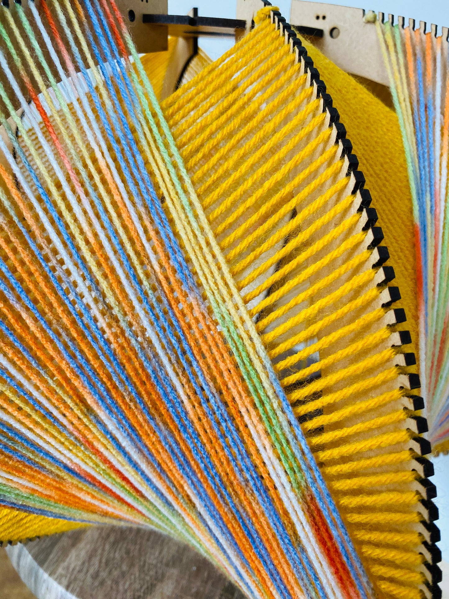 Yellow & Multicoloured Oval Lampshade