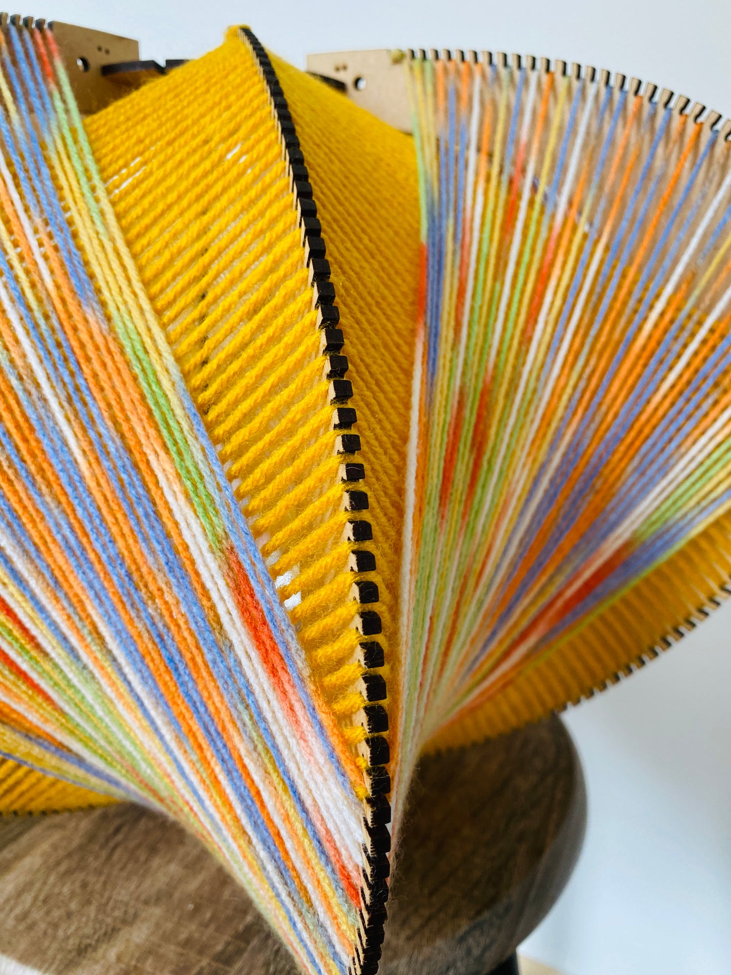 Yellow & Multicoloured Oval Lampshade