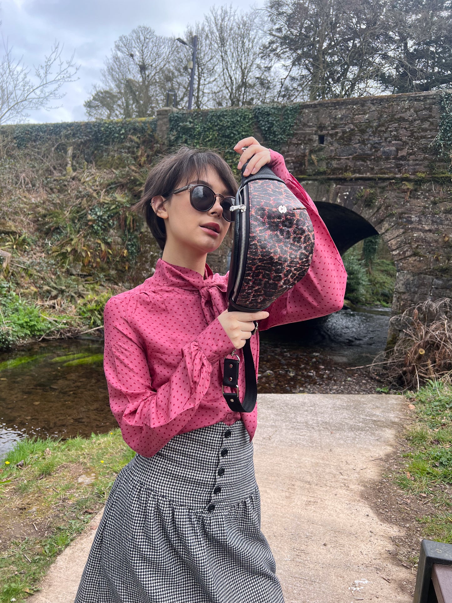 Multi-Colour Leopard Print Leather Bum Bag