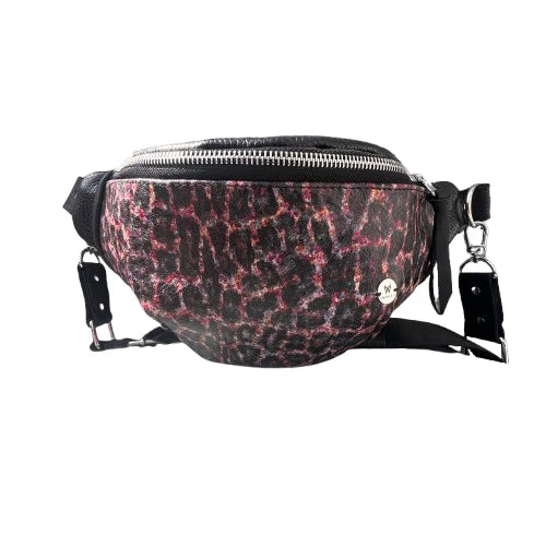 Multi-Colour Leopard Print Leather Bum Bag