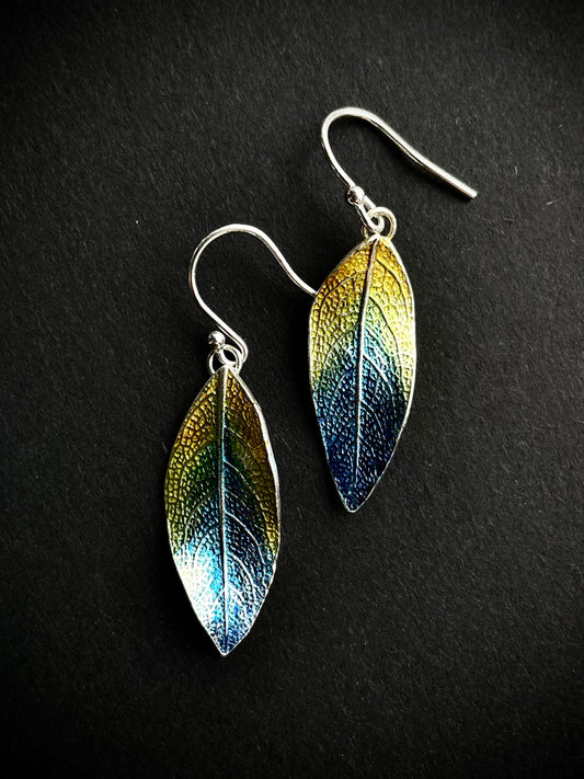 Colourful Leaf Earrings (small)