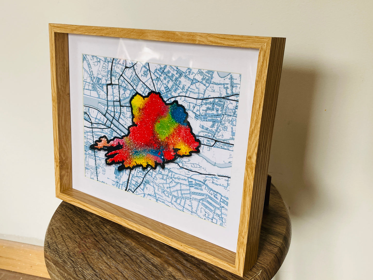 Cork County Map with Cork City Map  Framed Art print - by Shady