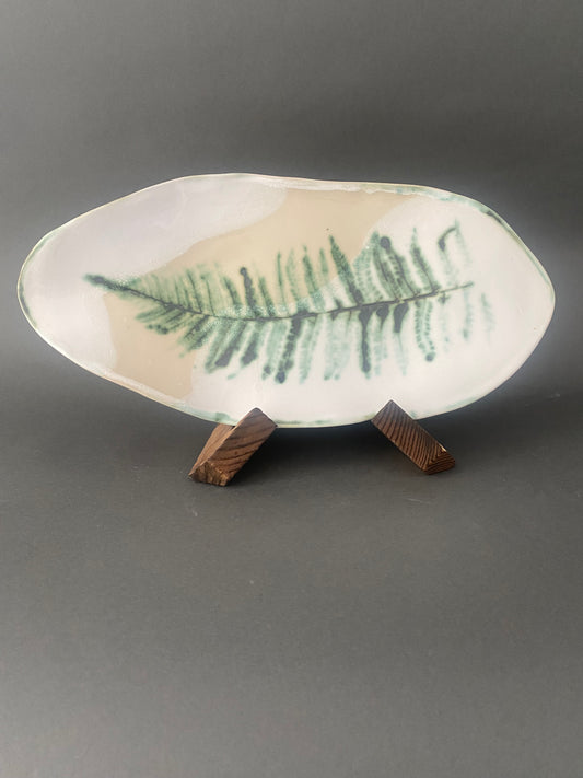 Ceramic fern platter