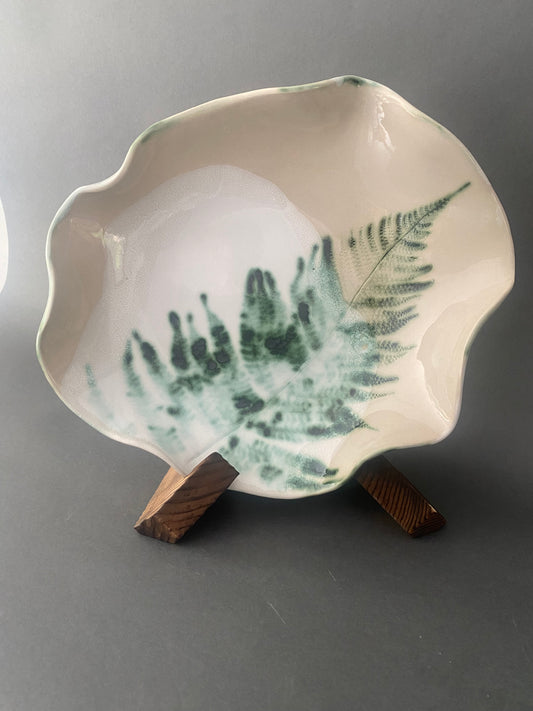 Ceramic fern bowl