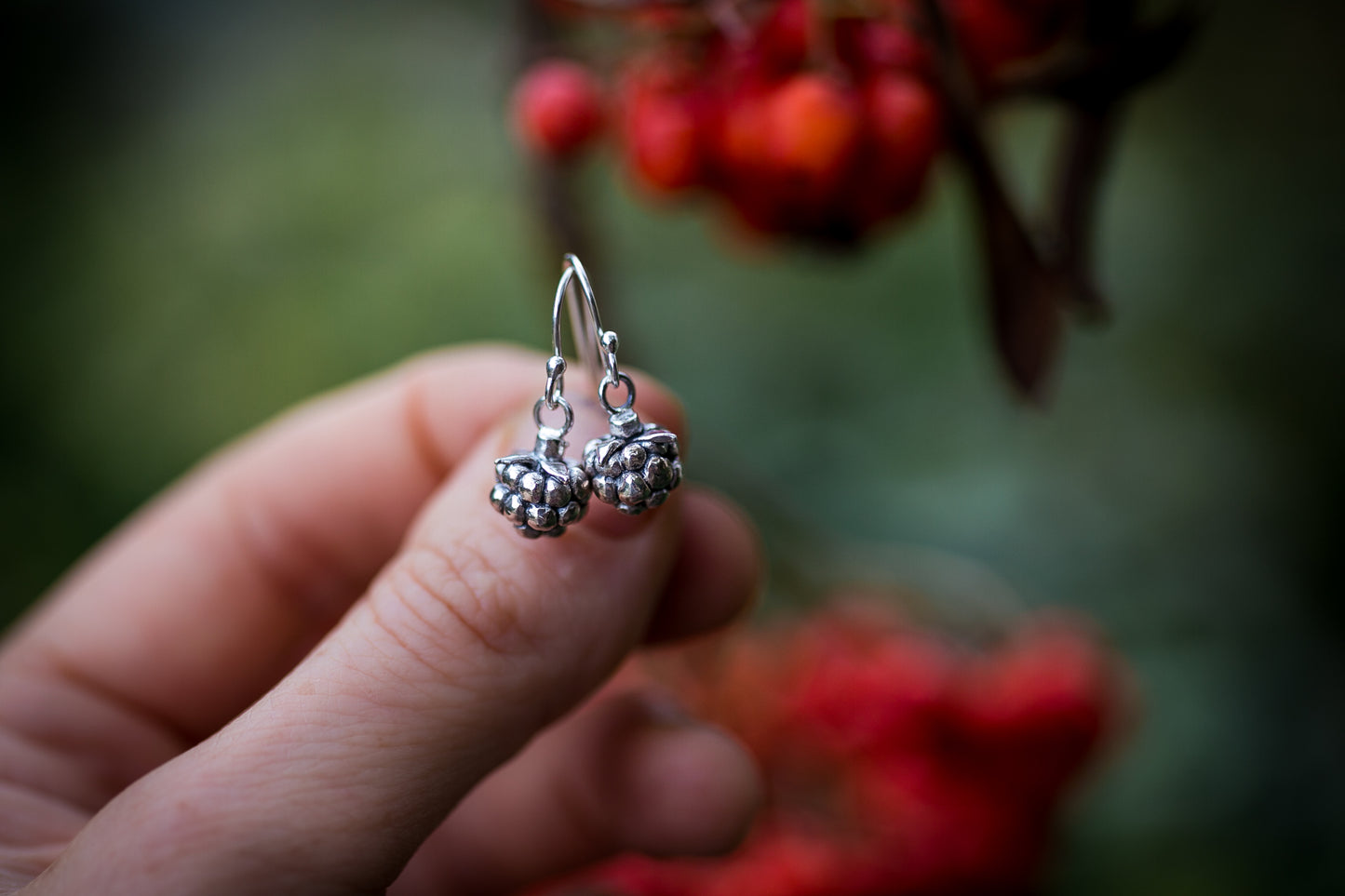 Blackberry drop earrings