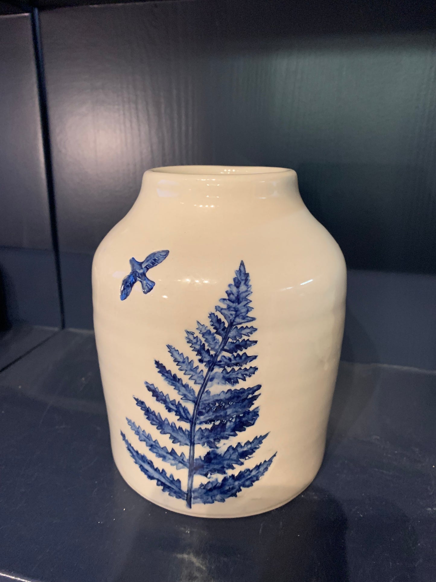 Vase with botanical detail