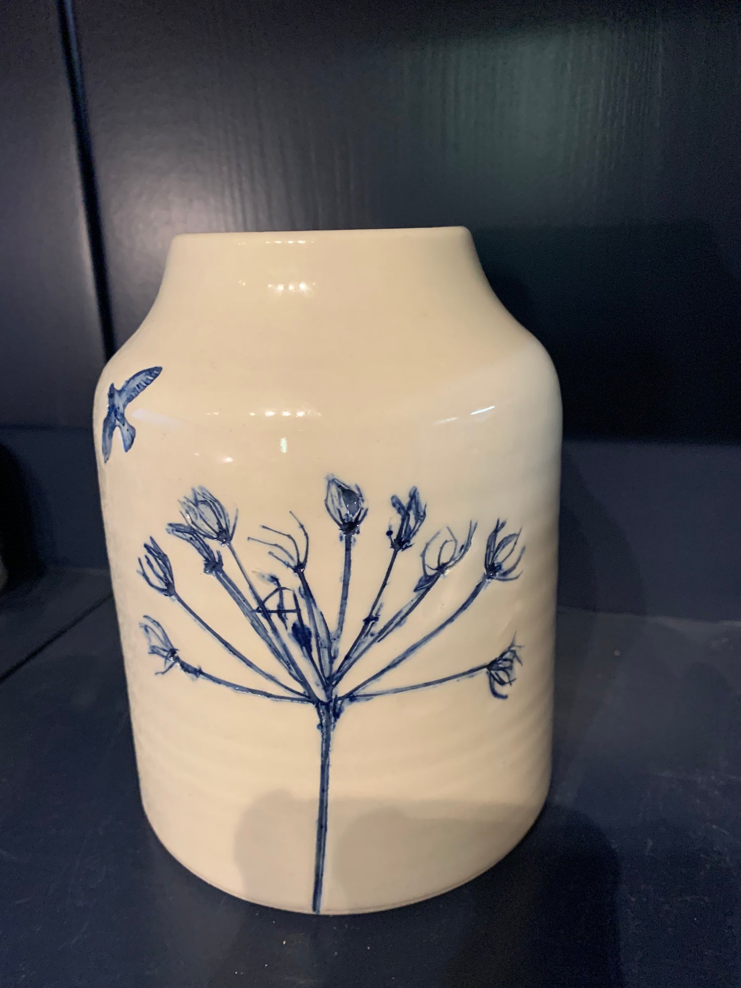 Vase with botanical detail