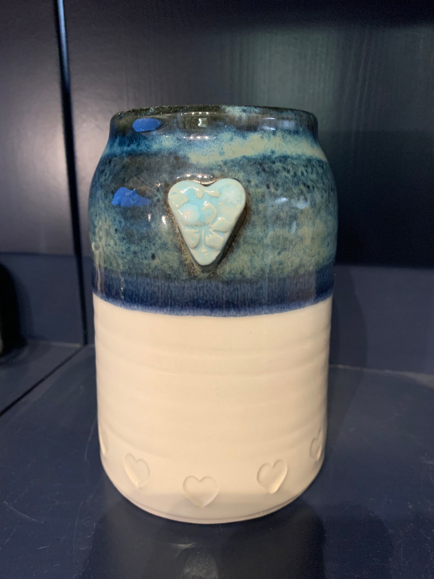 Hand crafted heart vase