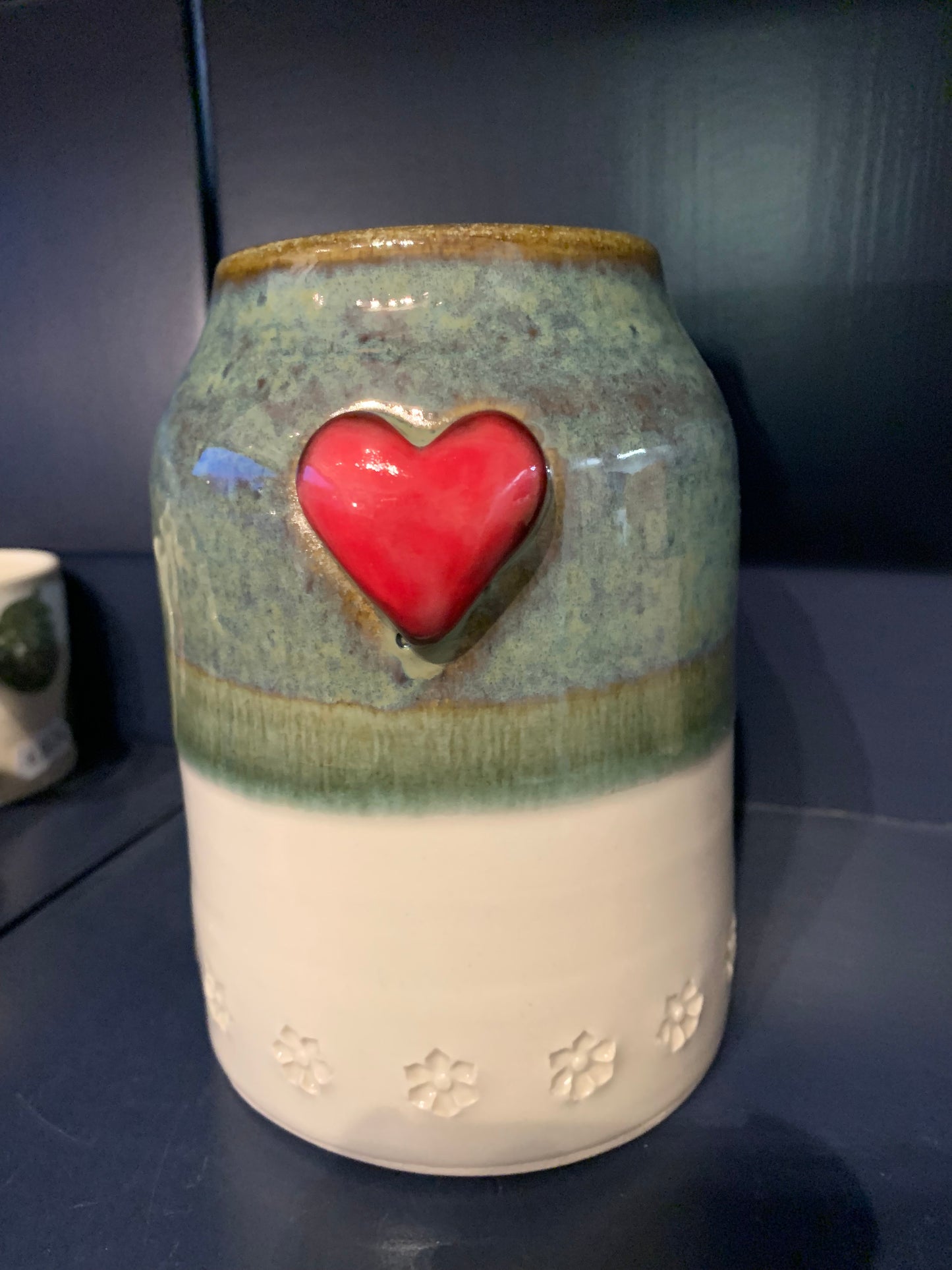 Hand crafted heart vase
