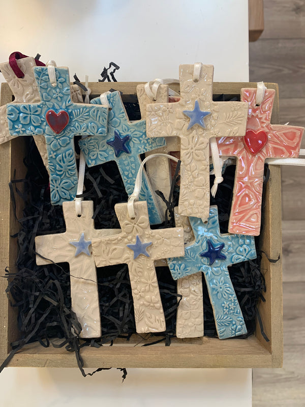 Boxed decorative Hanging Crosses