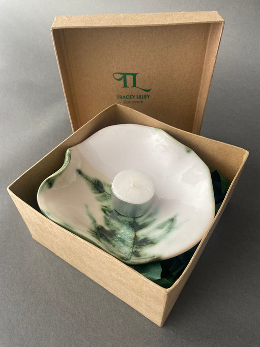 Ceramic tea light gift box