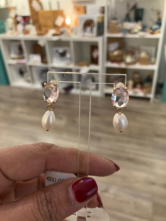 Pink Crystal Drops | Pearl | Wisdom