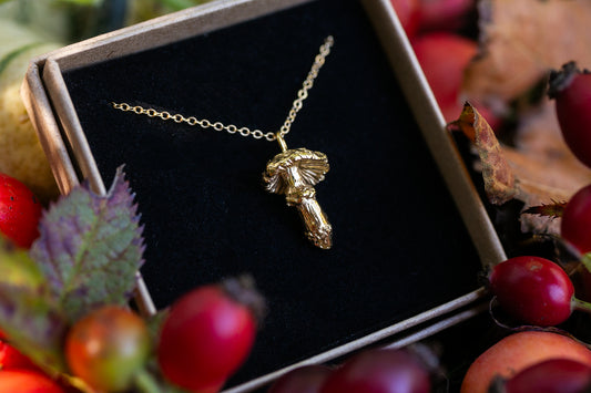 Gold Vermeil Mushroom pendant