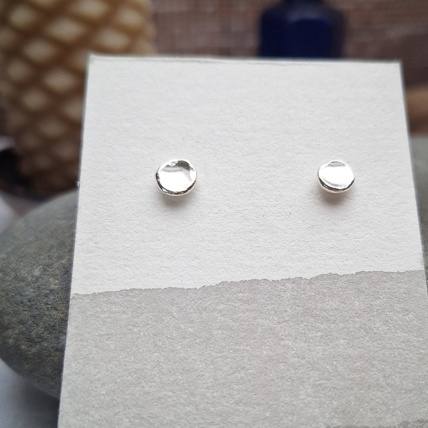 Small silver stud earrings