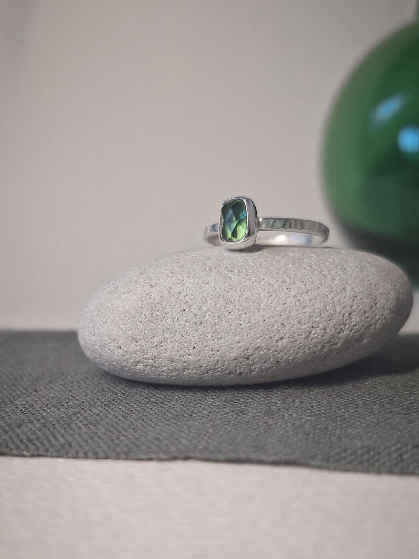 Green tourmaline ring