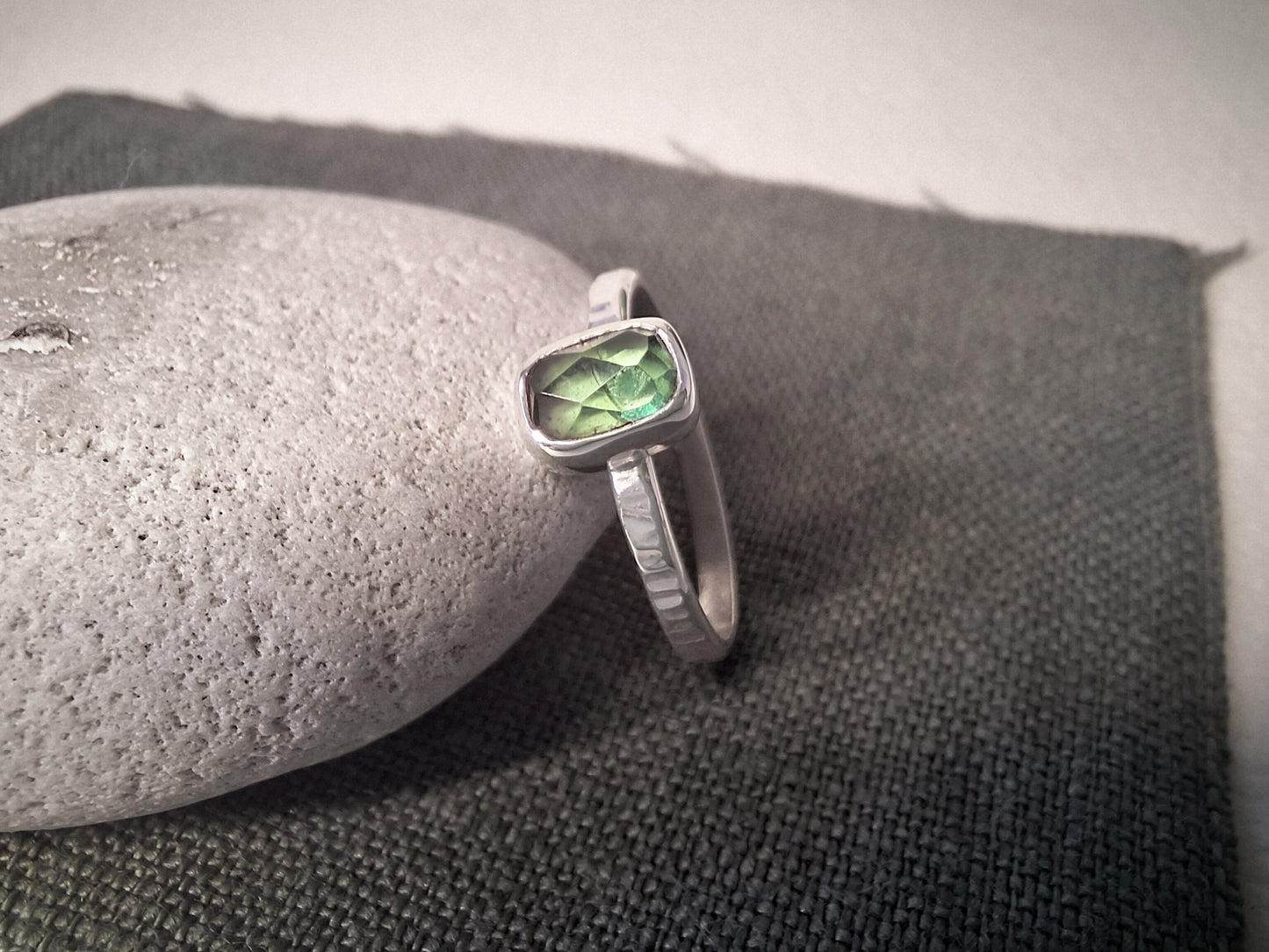 Green tourmaline ring