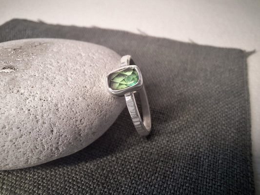 Green tourmaline ring