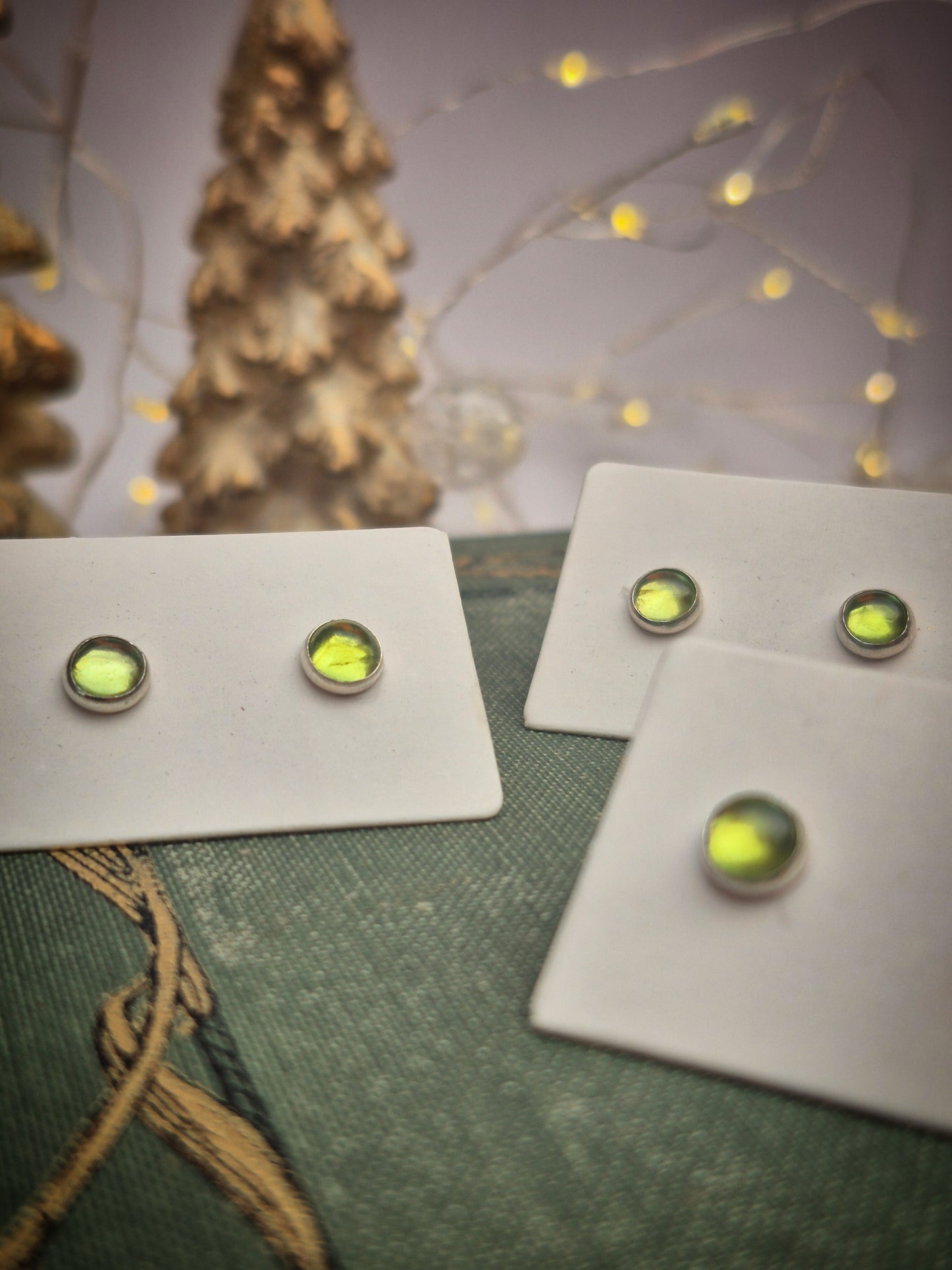 Gemstone stud earrings