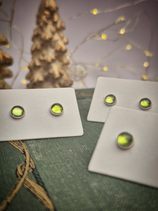 Gemstone stud earrings