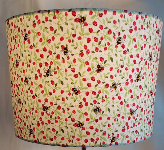 Strawberries and Bees Lampshade