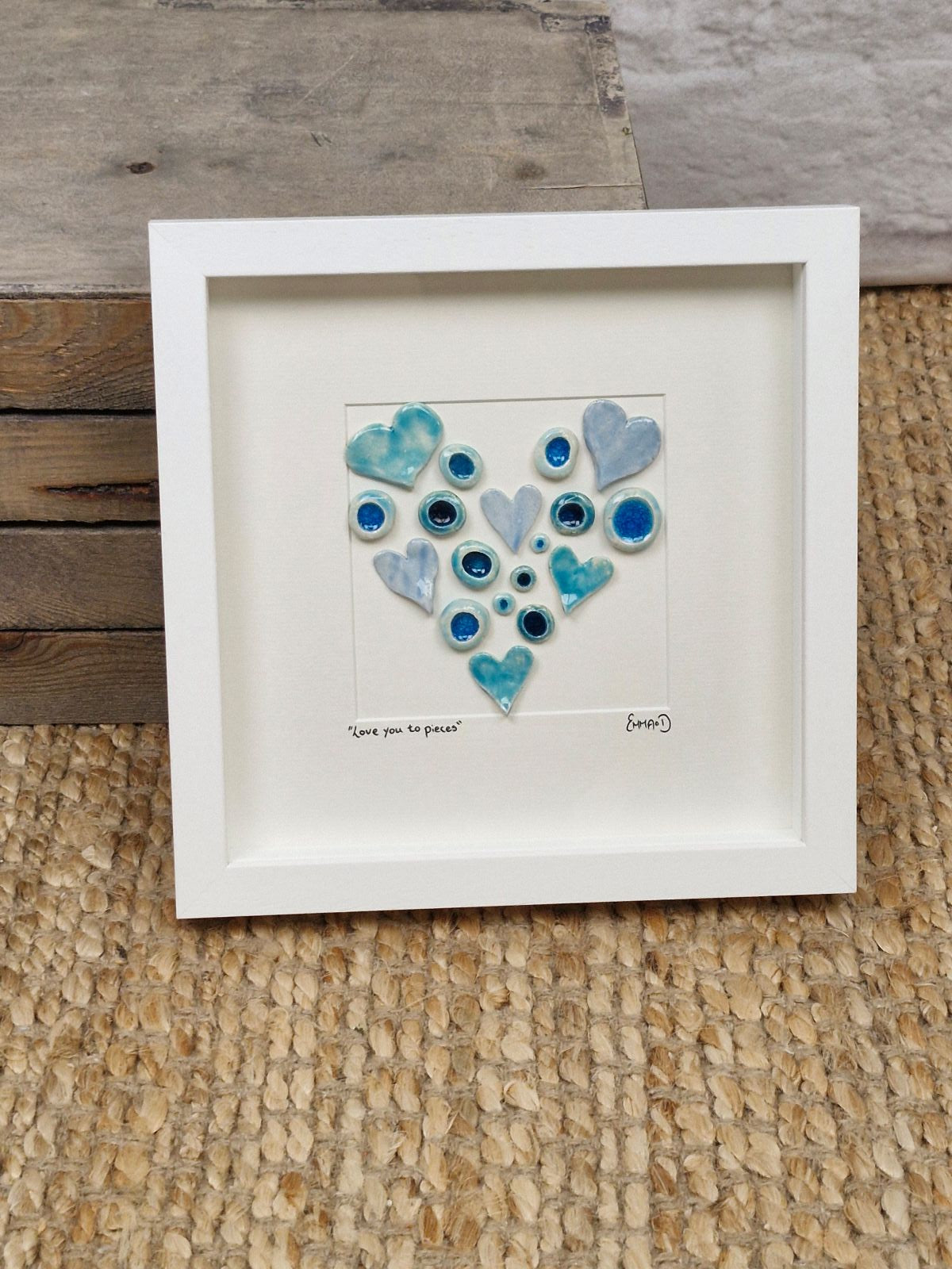 Love you to pieces (Blue) - Small Frame