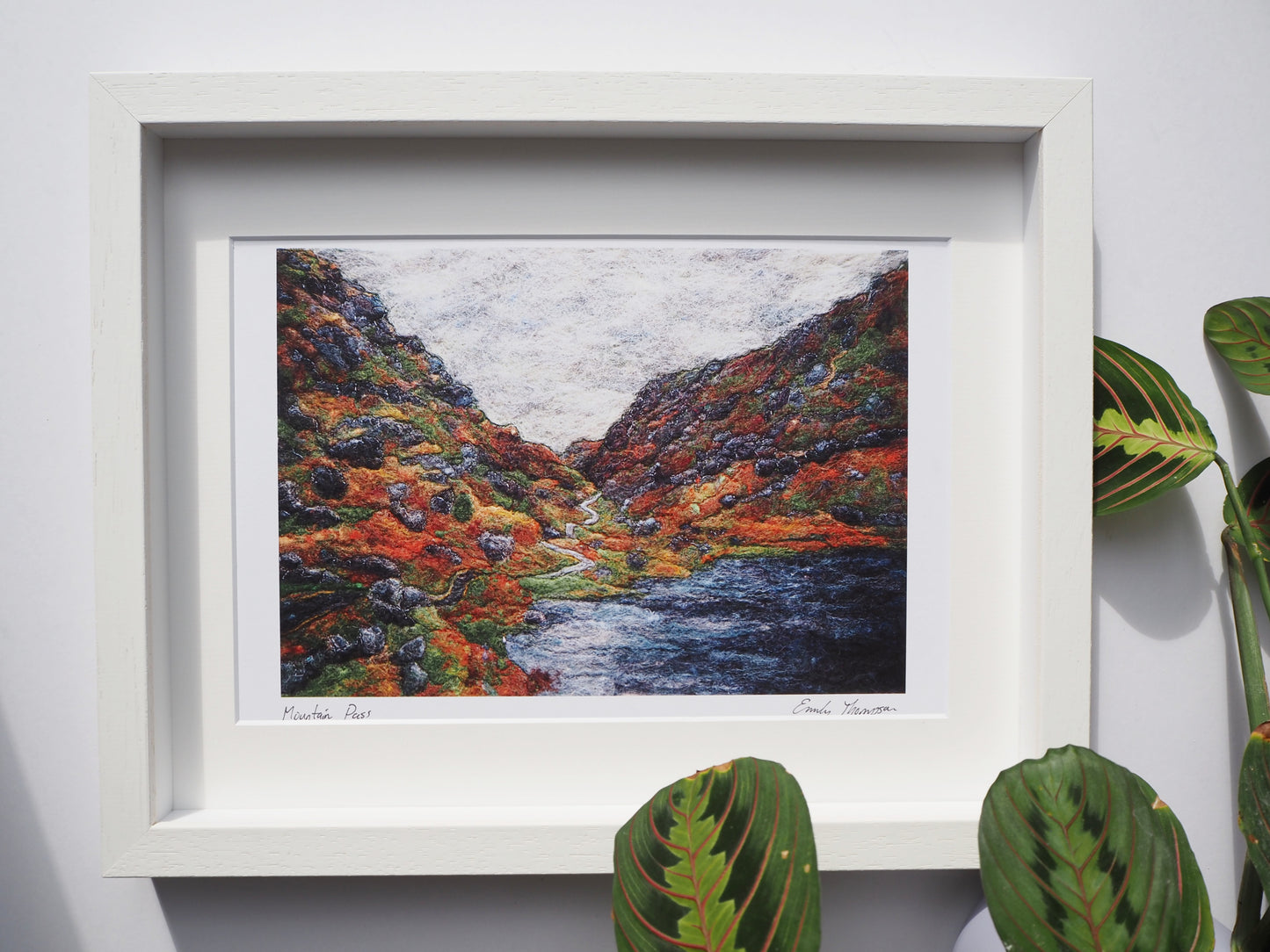 Mountain Pass (Print of Needle Felted Original)