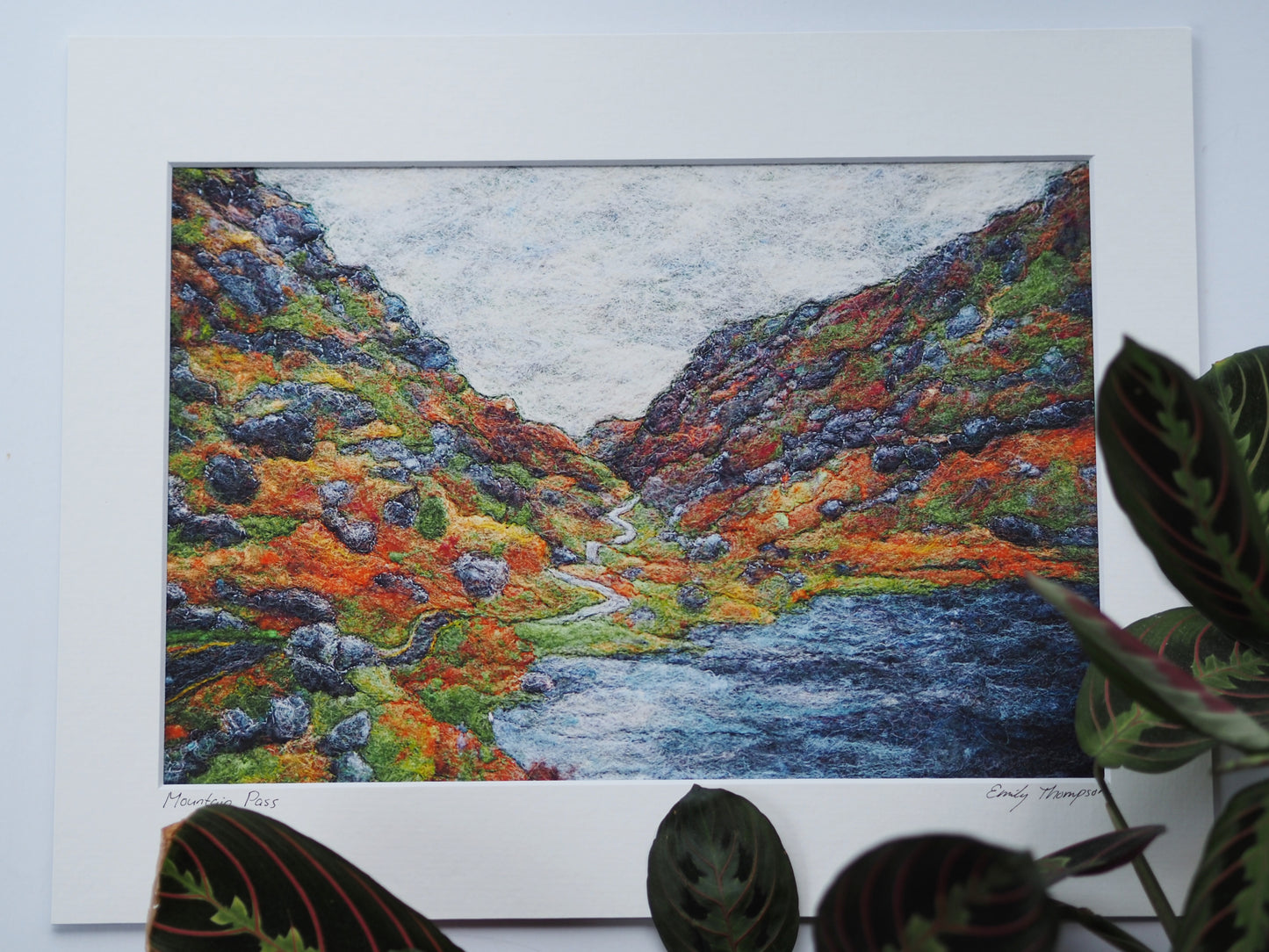 Mountain Pass (Print of Needle Felted Original)