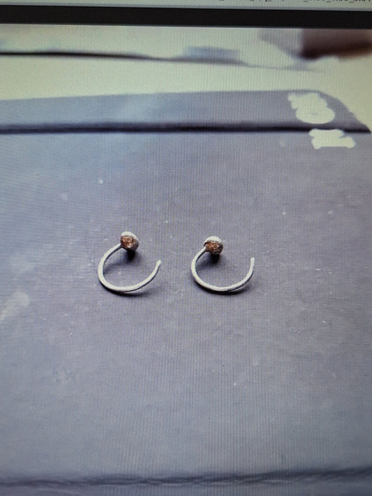 Sterling Silver Open Huggies