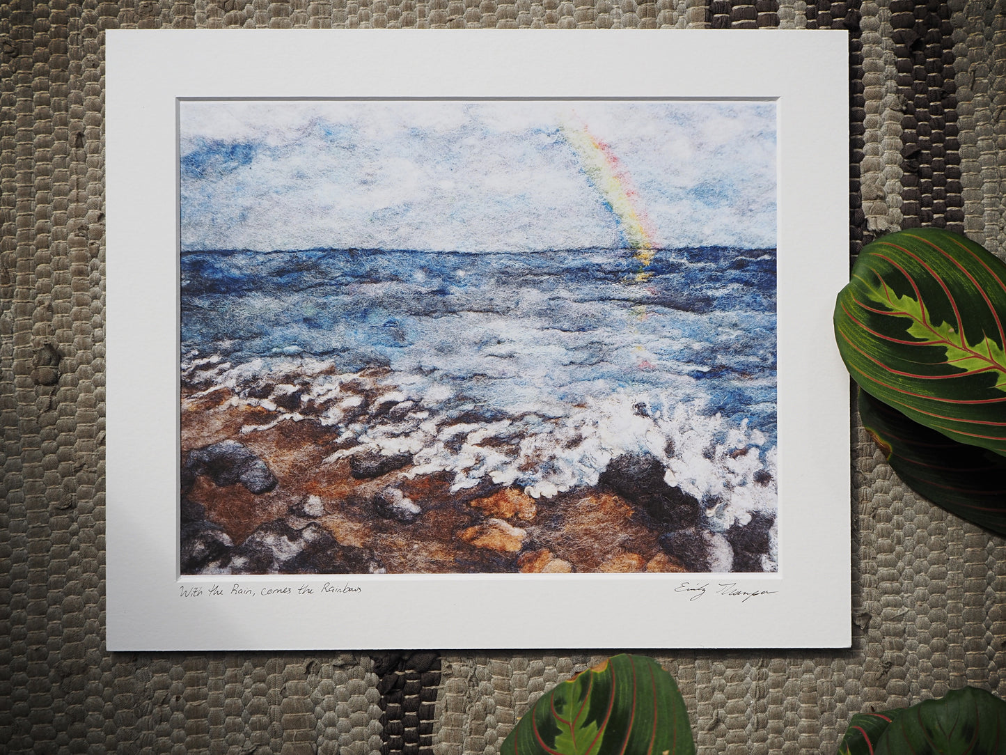 With the Rain, comes the Rainbow (mounted print)