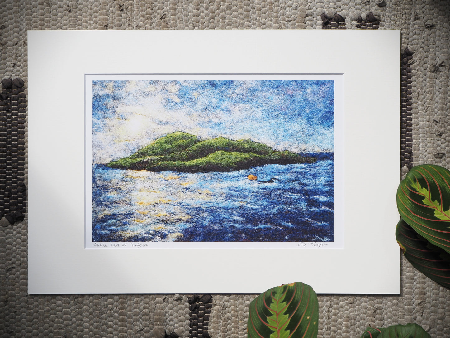 Sunrise Laps of Sandycove (mounted print)