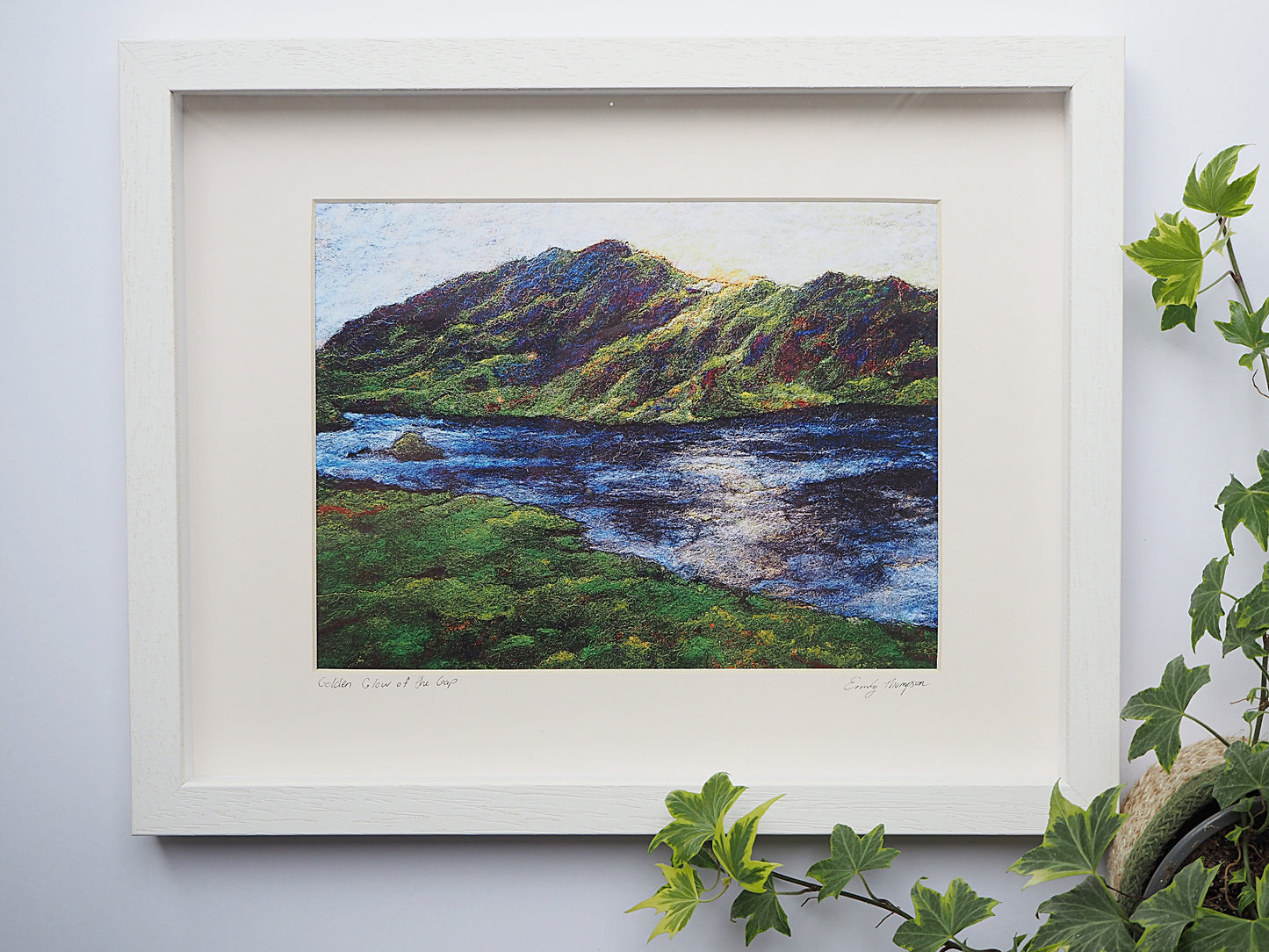 Golden Glow of the Gap (Framed Print of Needle Felted Original)