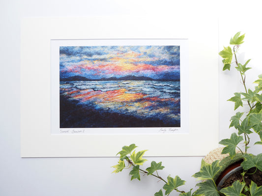 Sunset Beaches II (mounted print)