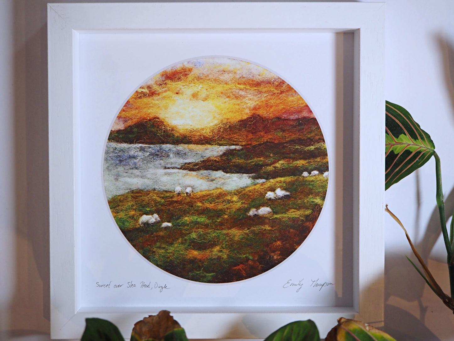 Sunset over Slea Head, Dingle (Print of Needle Felted Original)