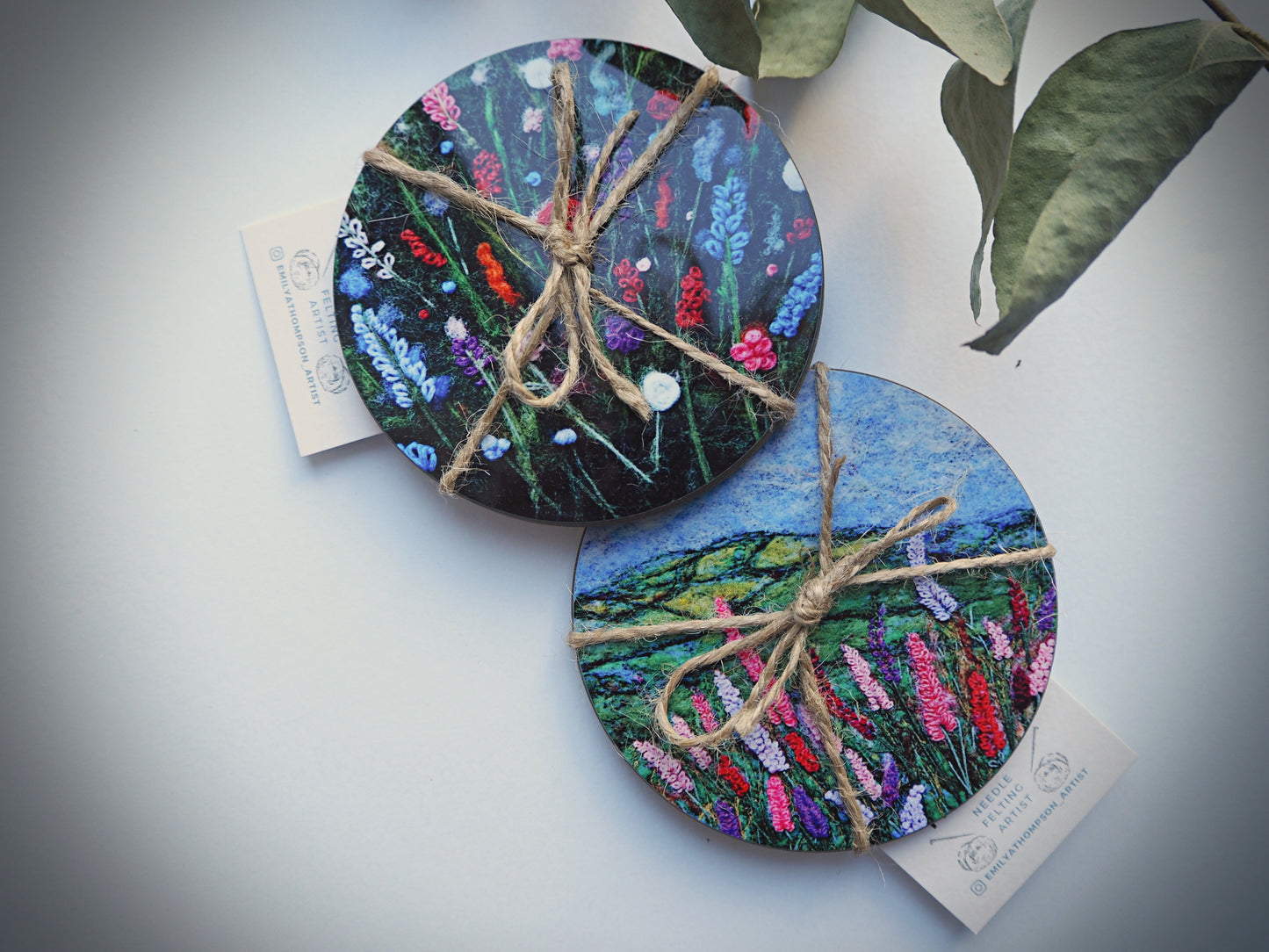 Coasters (Prints of Needle Felted Artwork)