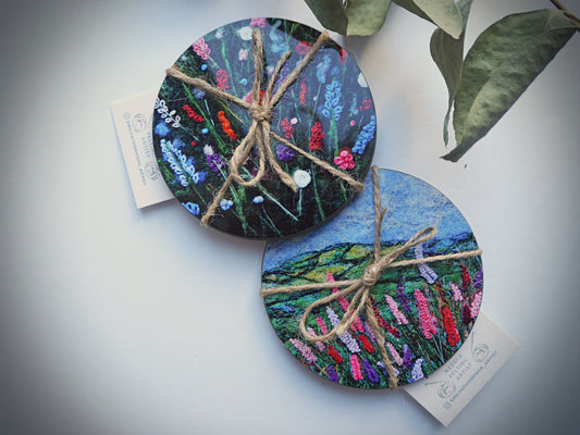 Coasters (Prints of Needle Felted Artwork)