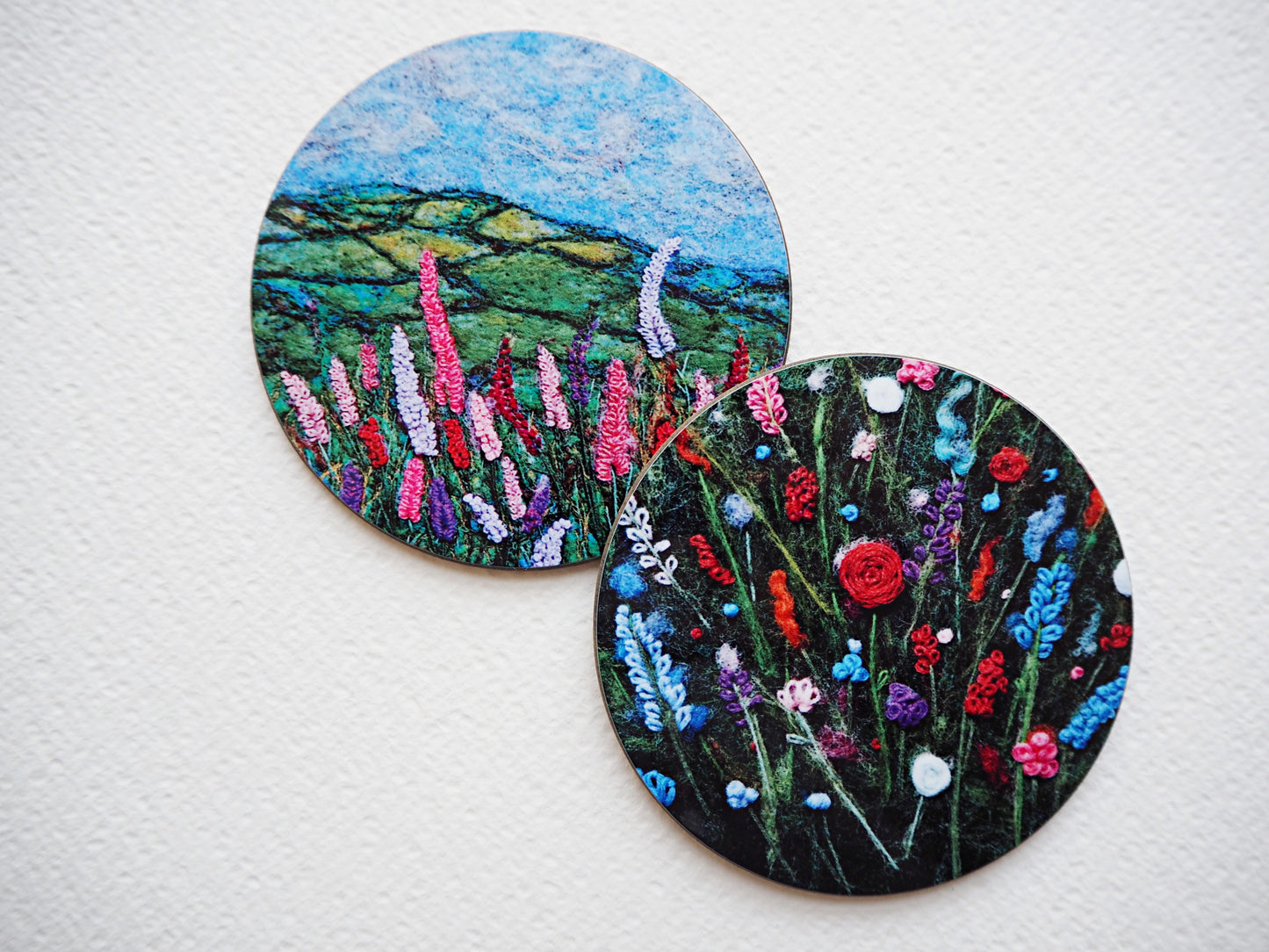 Coasters (Prints of Needle Felted Artwork)